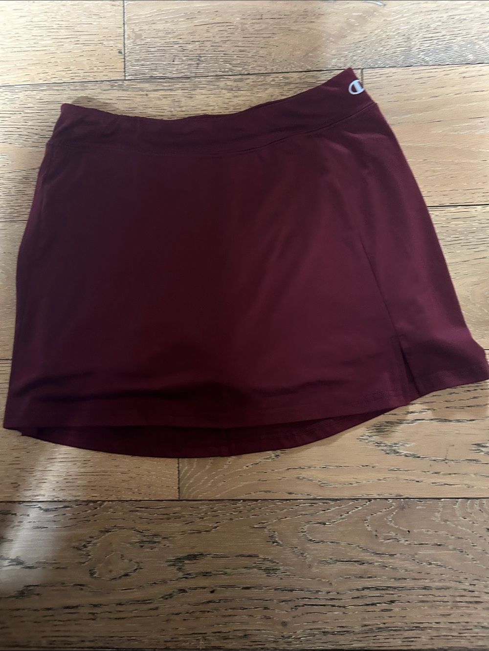 Champion Girls Burgundy Athletic Skort with Subtle Logo